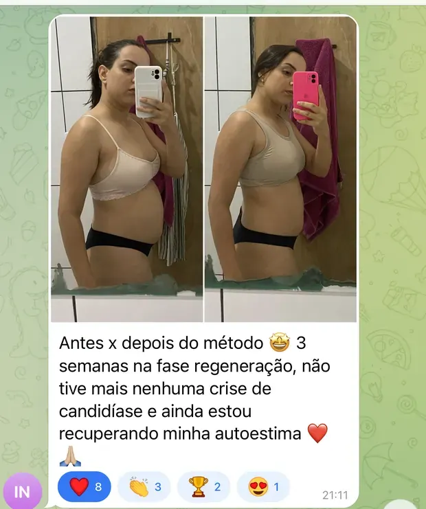 Relato de aluna após três semanas