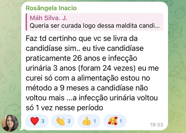 Relato de Rosângela sobre sua experiência
