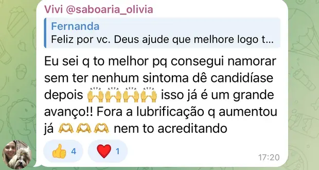 Relato de Vivi sobre sua experiência